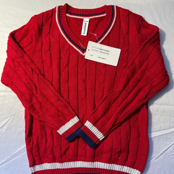BOBOYOYO Boys Cardigan V-Neck Sweater - Size 7-8Y - NEW - Picture 1 of 3